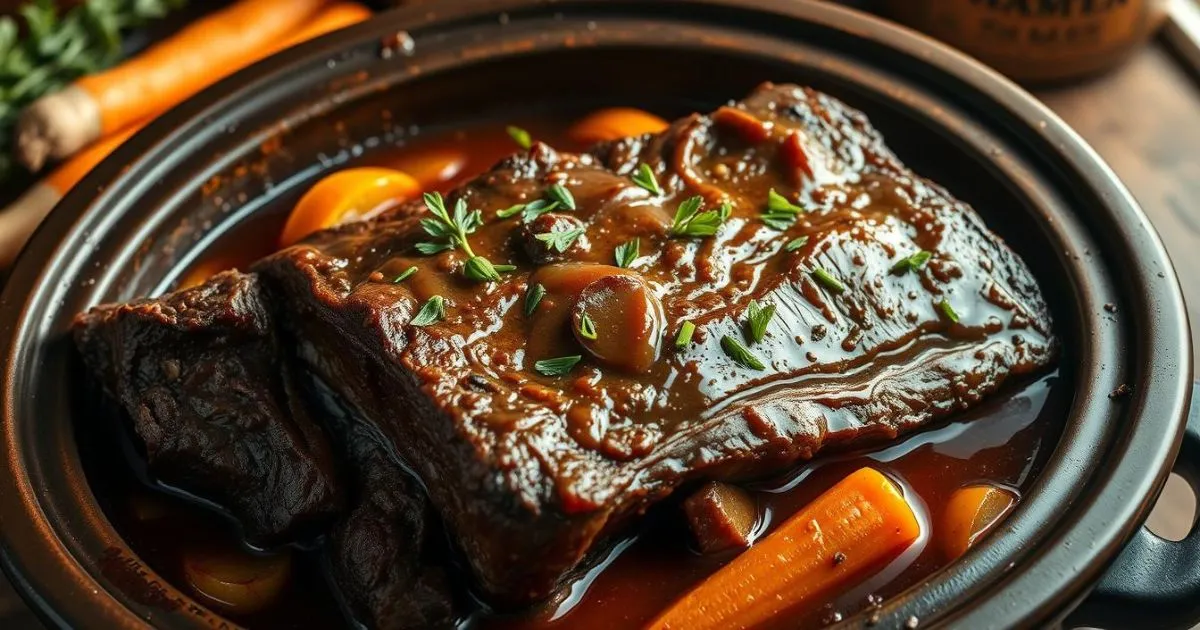 beef country ribs in crock pot with beef broth recipe​