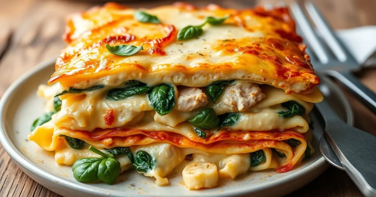 Chicken and Spinach Lasagna