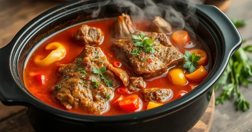 braise meat in tomato sauce recipe