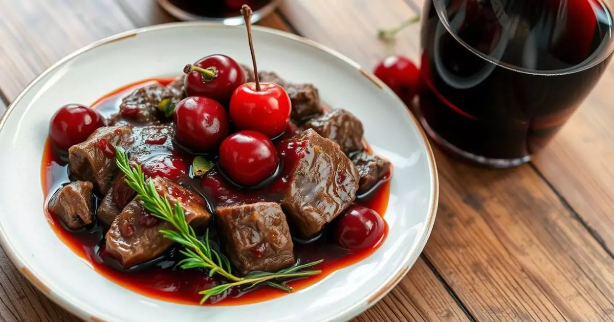 sweet cherry wine recipe for beef