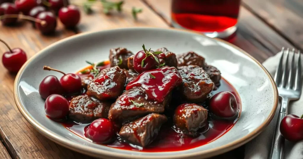 sweet cherry wine recipe for beef