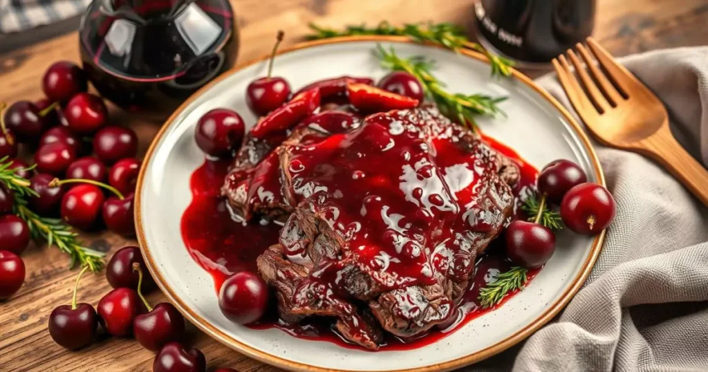 sweet cherry wine recipe for beef