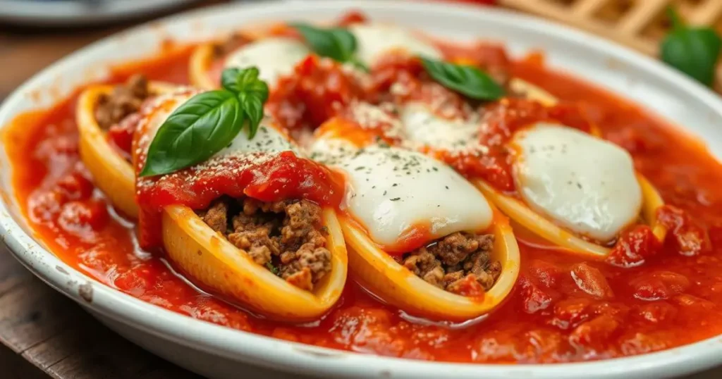 stuffed shells recipe with meat