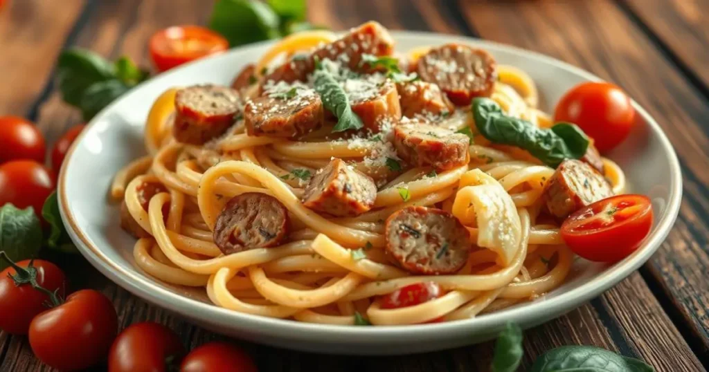 creamy chicken and italian sausage recipes with pasta​