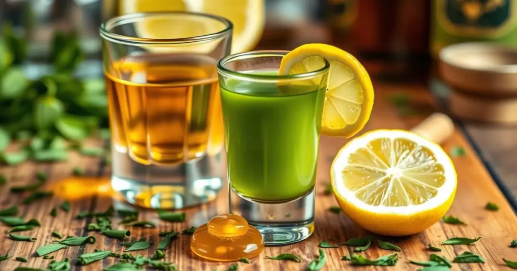 green tea shot recipe