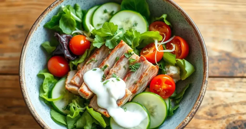 tuna salad with coconut yogurt​