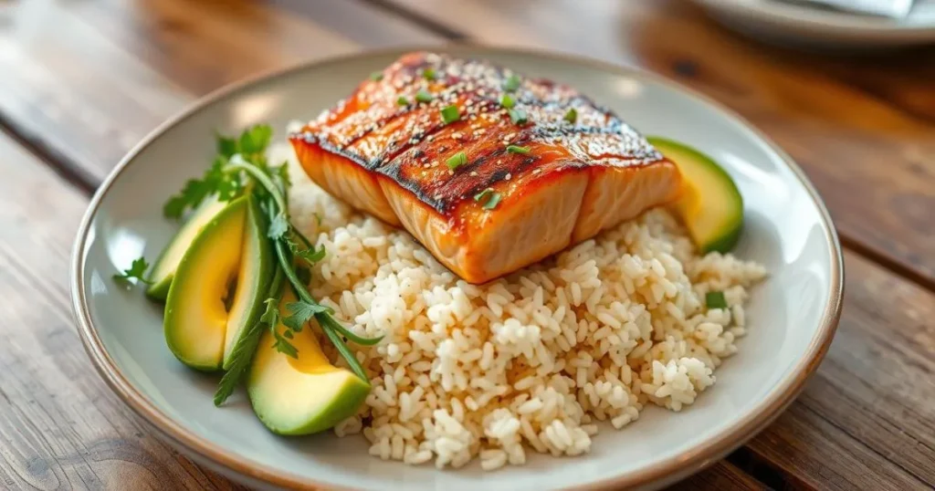 salmon rice recipe